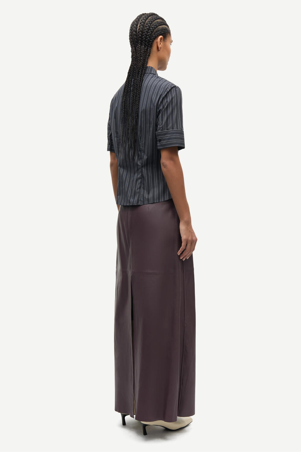 Sasky kortærmet skjorte - Gunmetal St.